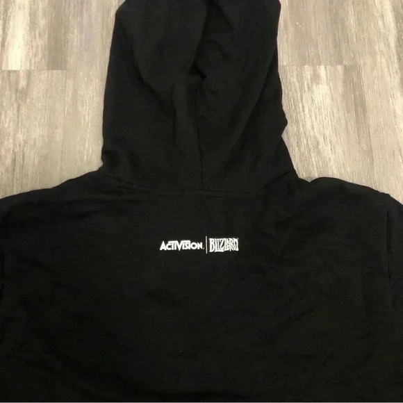 Marine Layer Hoodie Sweatshirt Pullover Mens Black Long sleeve Veteran Logo M‎ - Picture 8 of 9